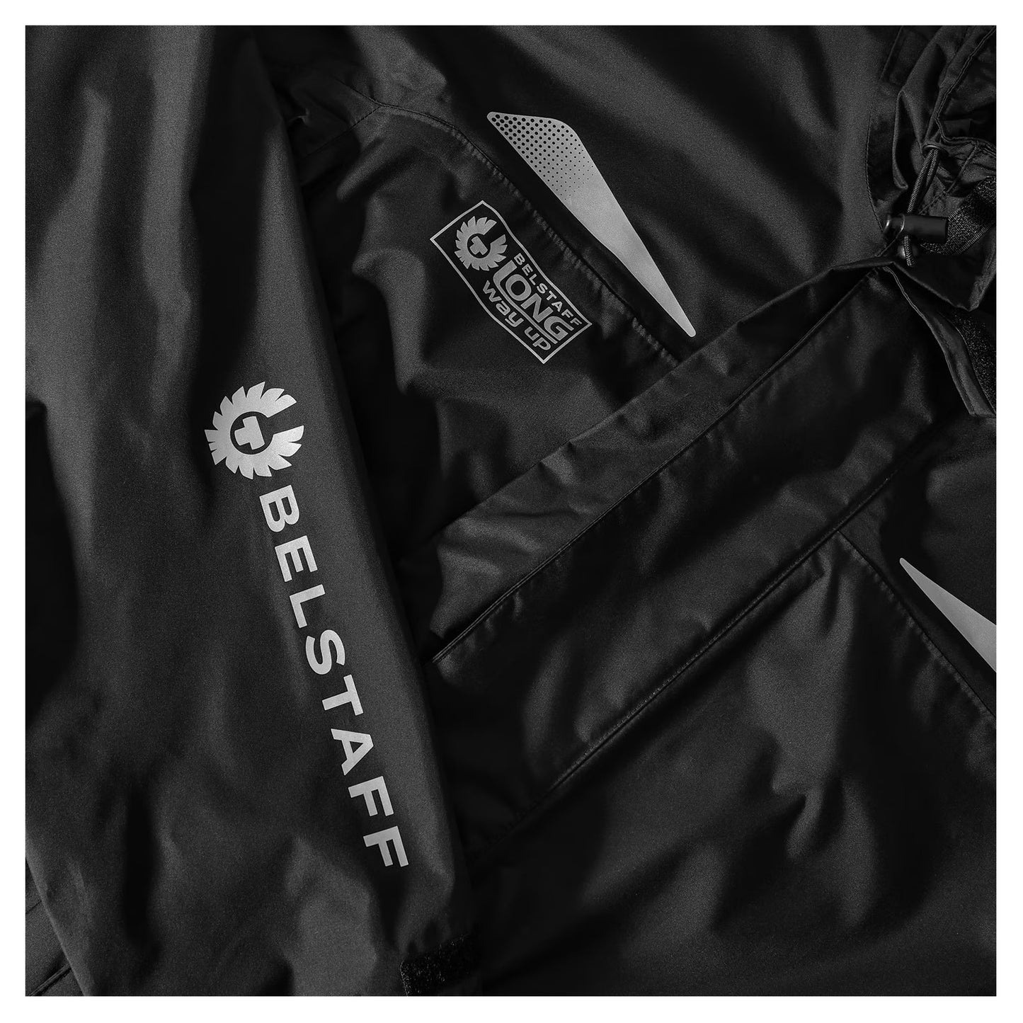 Black - Side - Belstaff Mens Long Way Up Waterproof Jacket
