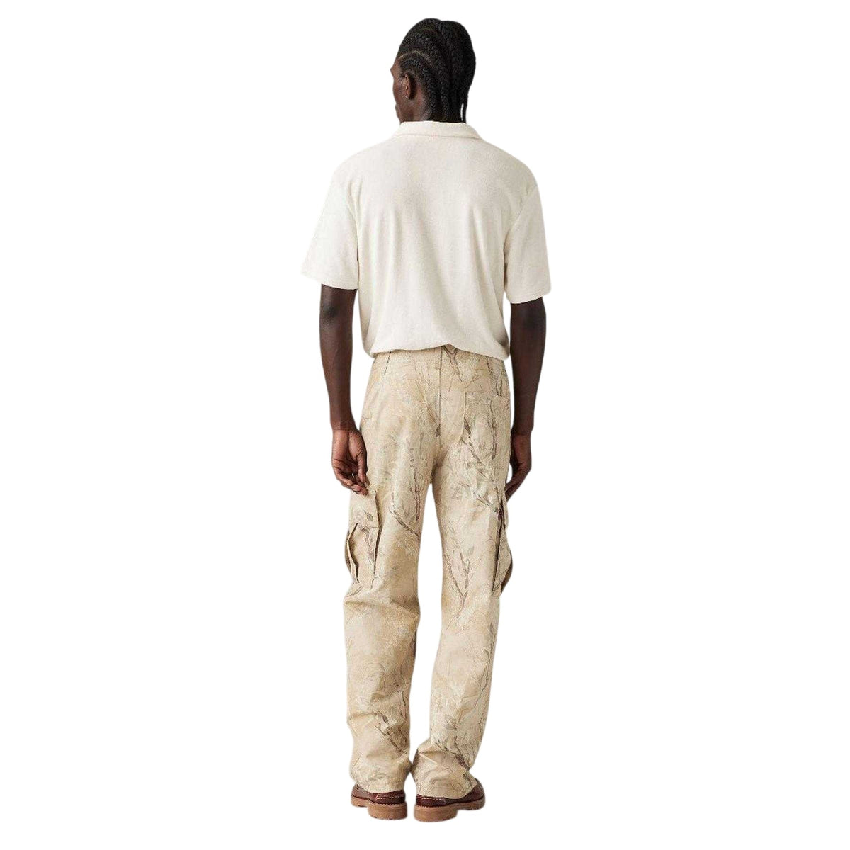 Grass Green-Camouflage Green - Back - Levis Mens Parachute Camo Cargo Trousers