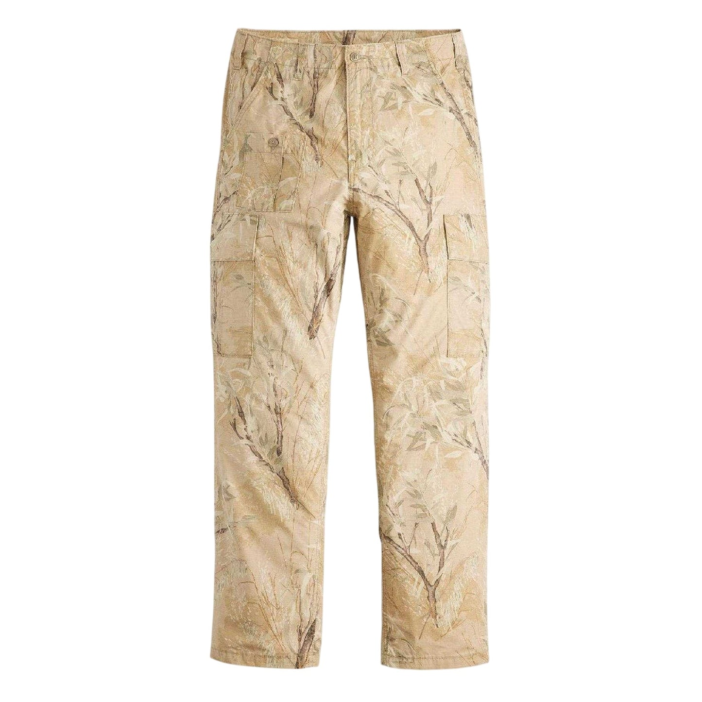 Grass Green-Camouflage Green - Front - Levis Mens Parachute Camo Cargo Trousers