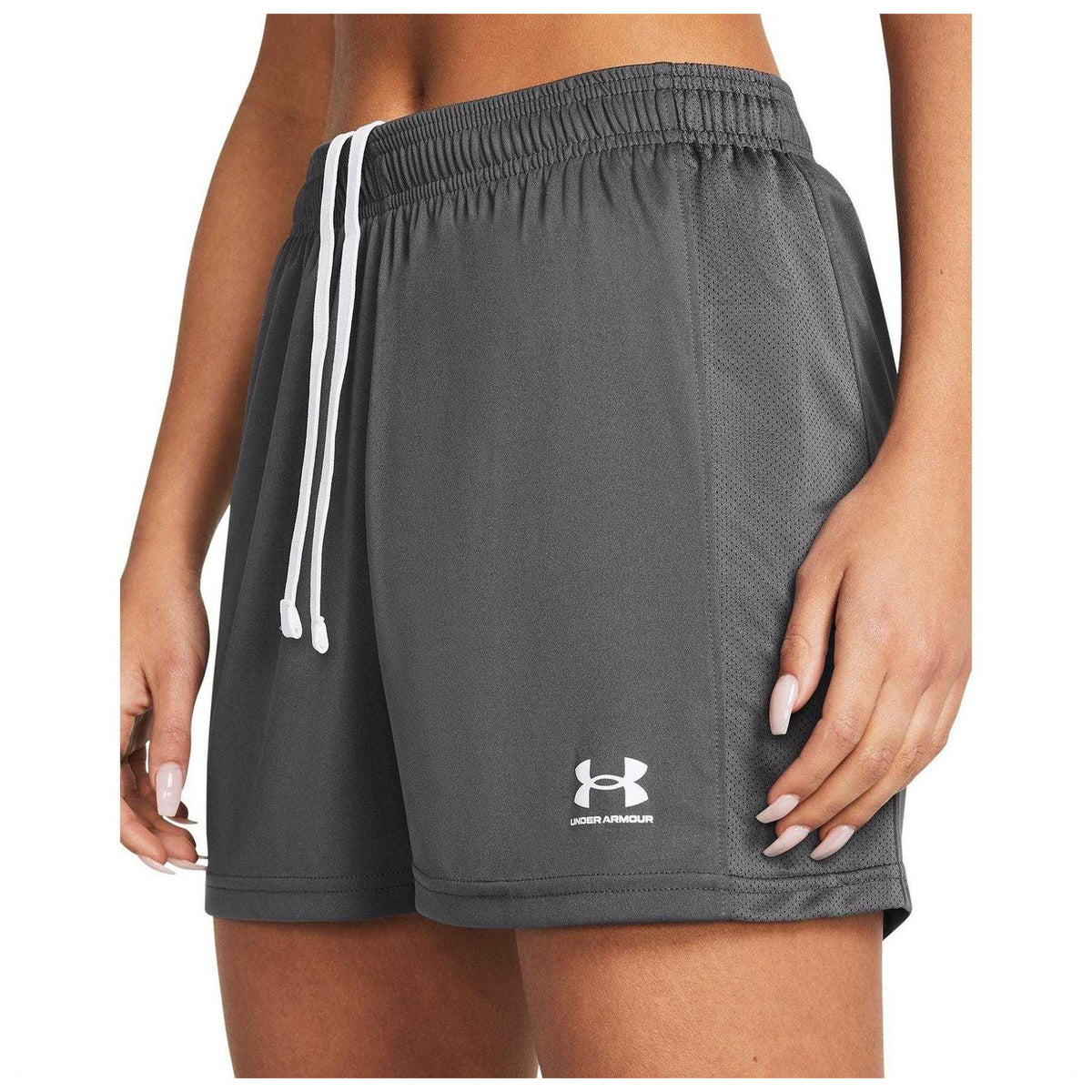 Frost Gray - Side - Under Armour Womens-Ladies Football Shorts