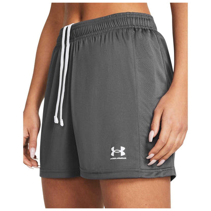 Frost Gray - Side - Under Armour Womens-Ladies Football Shorts