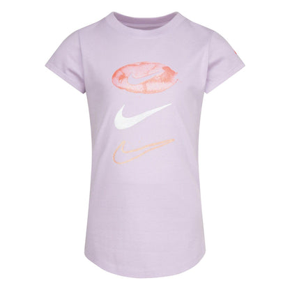 Purple - Front - Nike Girls Summer Daze Pill Swoosh T-Shirt