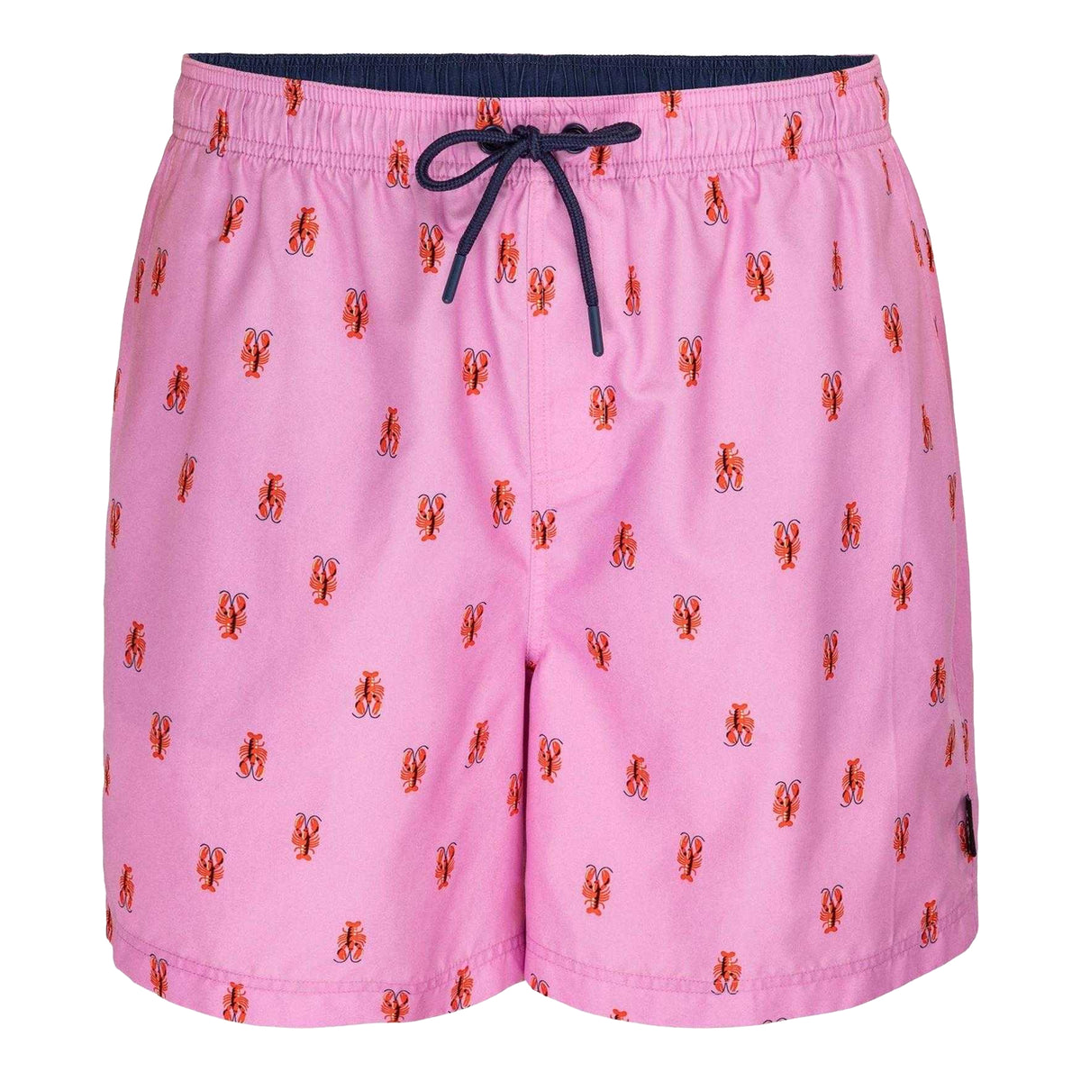 Pink - Front - Hot Tuna Mens Lobster Relaxed Fit Swim Shorts