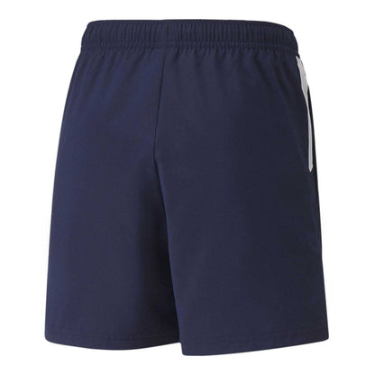 Peacoat Blue-Black-White - Back - Puma Childrens-Kids TeamLIGA Sideline Football Shorts