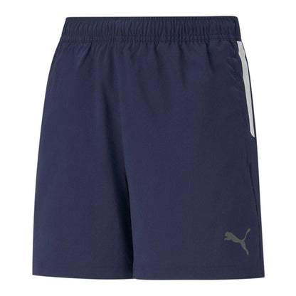 Peacoat Blue-Black-White - Front - Puma Childrens-Kids TeamLIGA Sideline Football Shorts