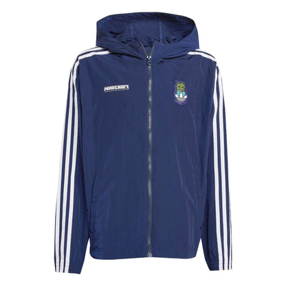 Night Indigo - Front - Adidas Childrens-Kids Minecraft Windbreaker