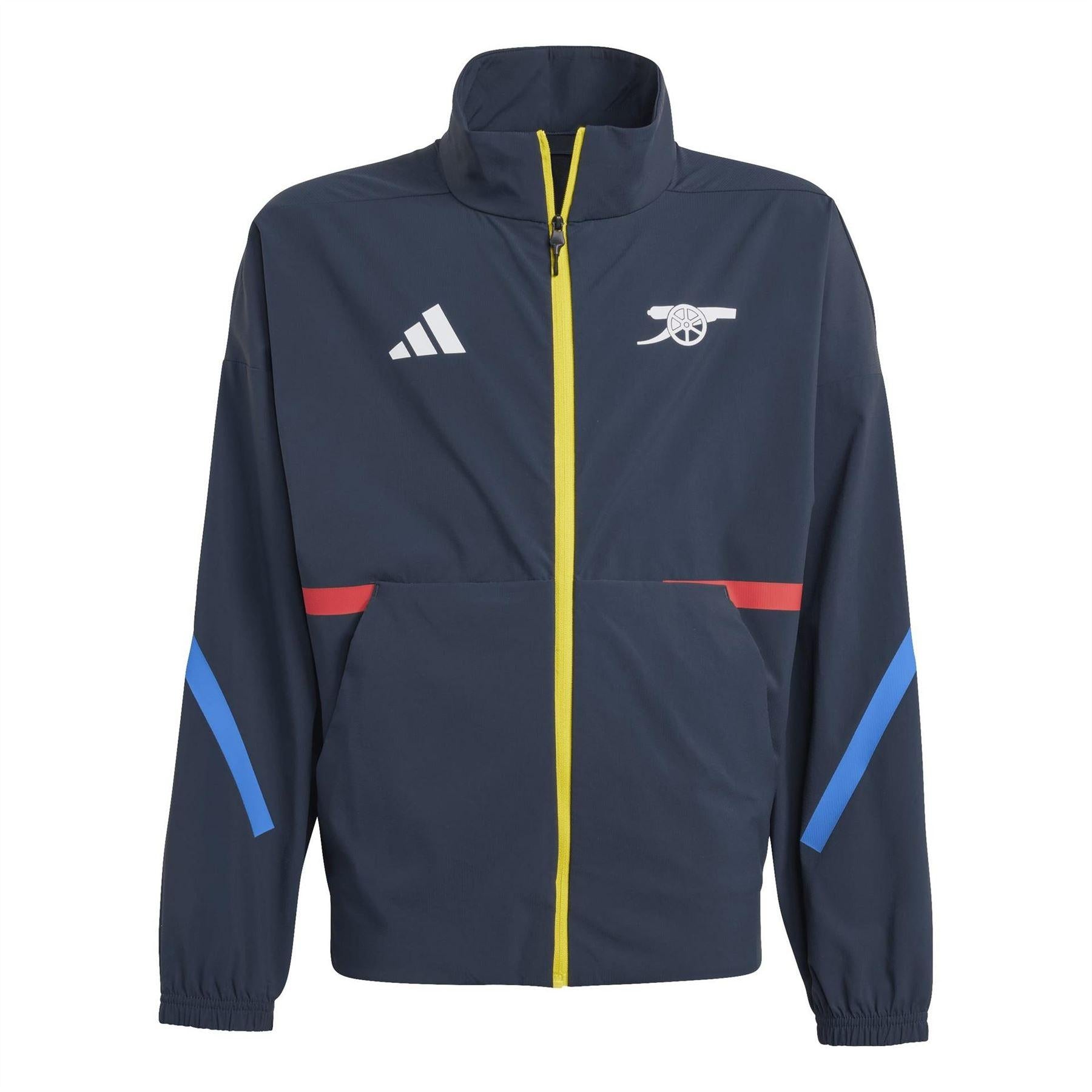 Night Navy - Front - Adidas Childrens-Kids Anthem Arsenal FC Full Zip Jacket