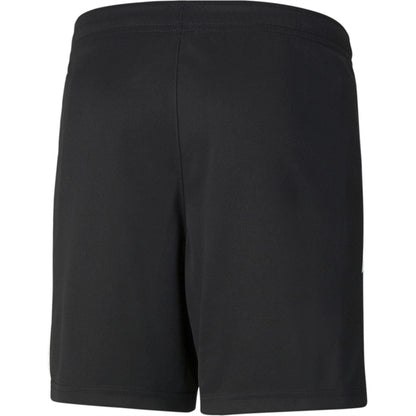 Black-White - Back - Puma Childrens-Kids Team Liga Training Football Shorts