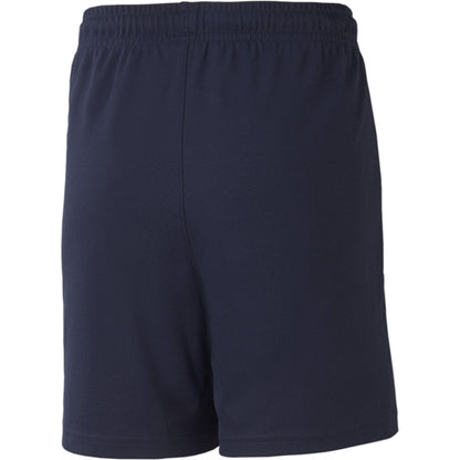Peacoat-White - Back - Puma Childrens-Kids Team Liga Training Football Shorts