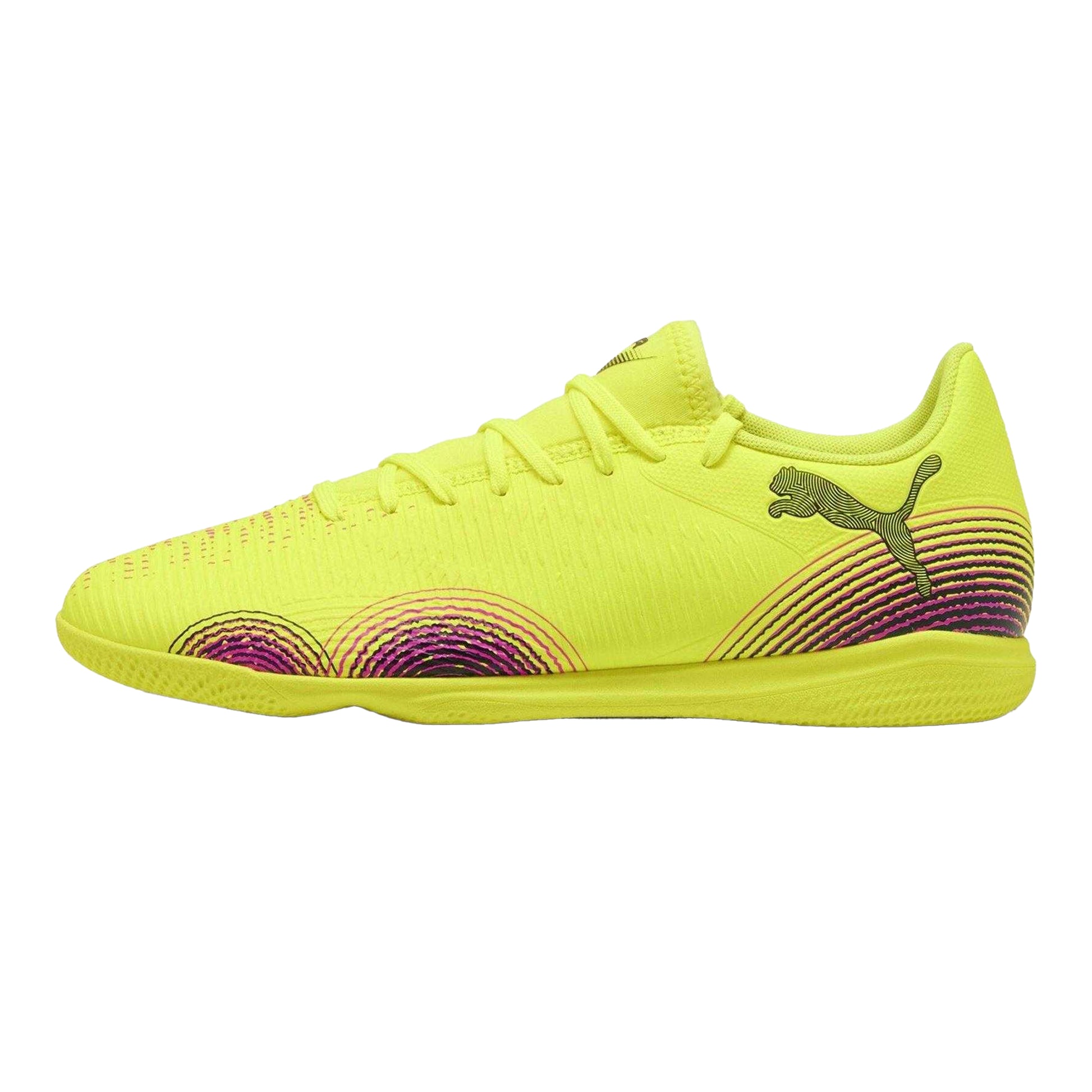 Yellow - Side - Puma Unisex Adult Future 8 Play It Indoor Football Shoes