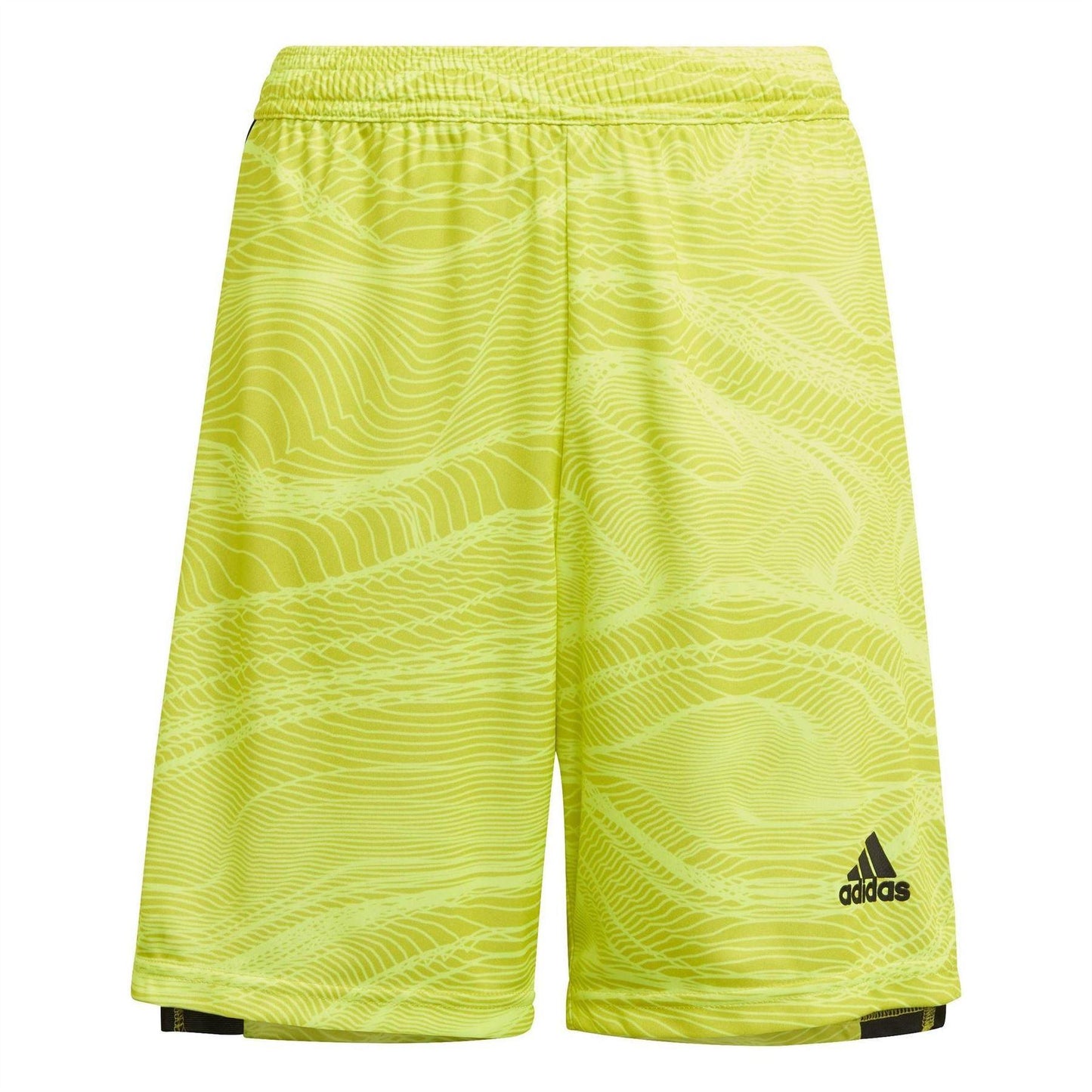 Acid Yellow - Front - Adidas Childrens-Kids Con Football Goalkeeper Shorts