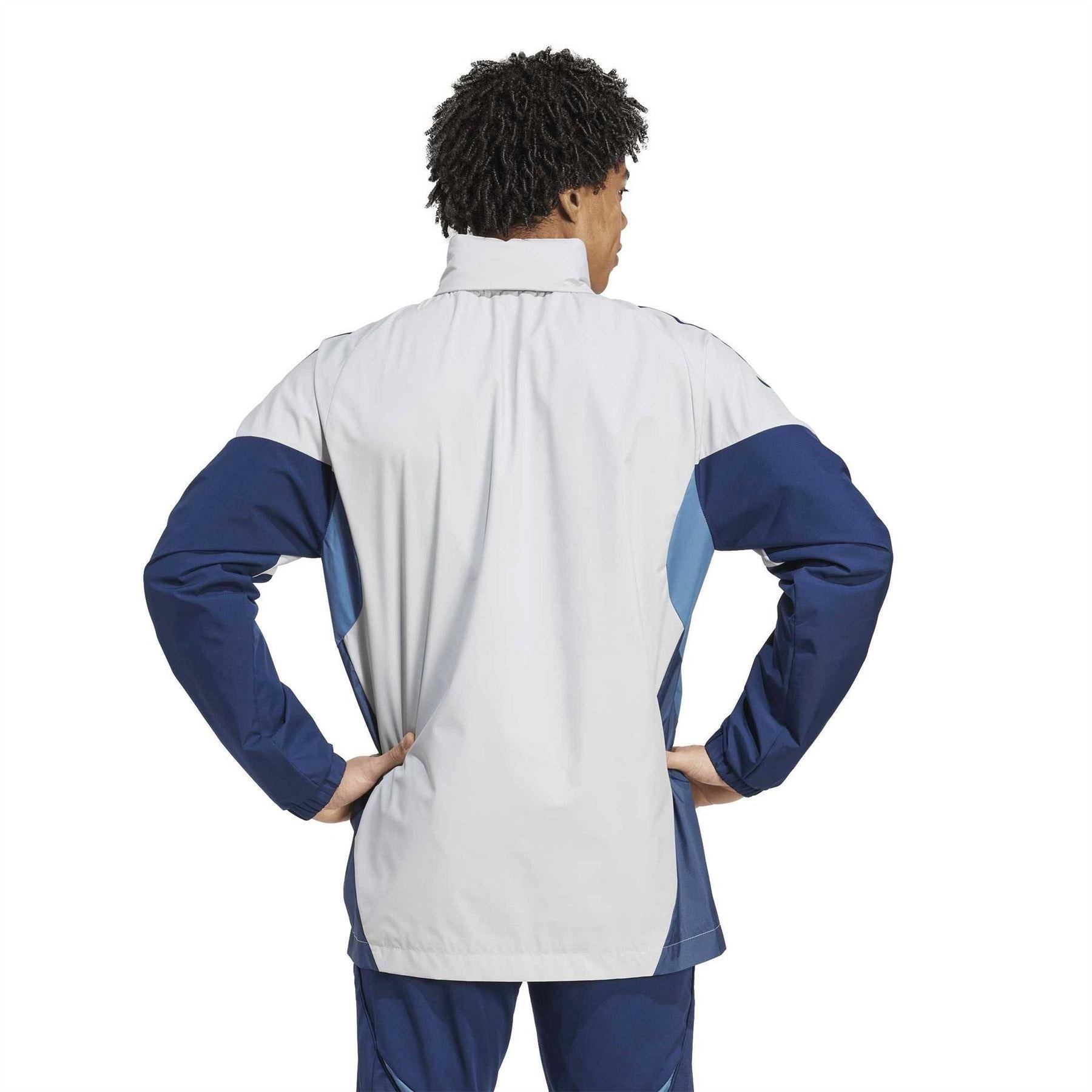 Grey - Back - Adidas Mens Arsenal FC Jacket