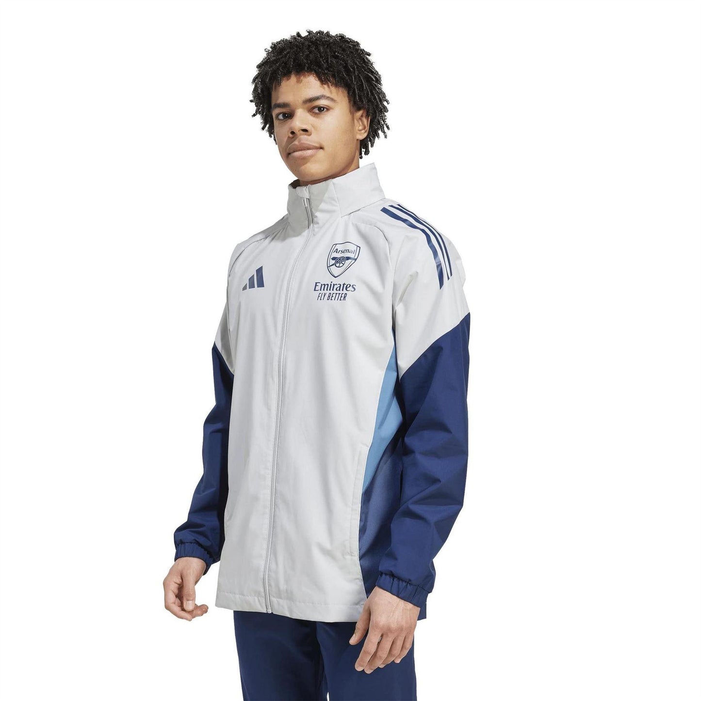 Grey - Pack Shot - Adidas Mens Arsenal FC Jacket