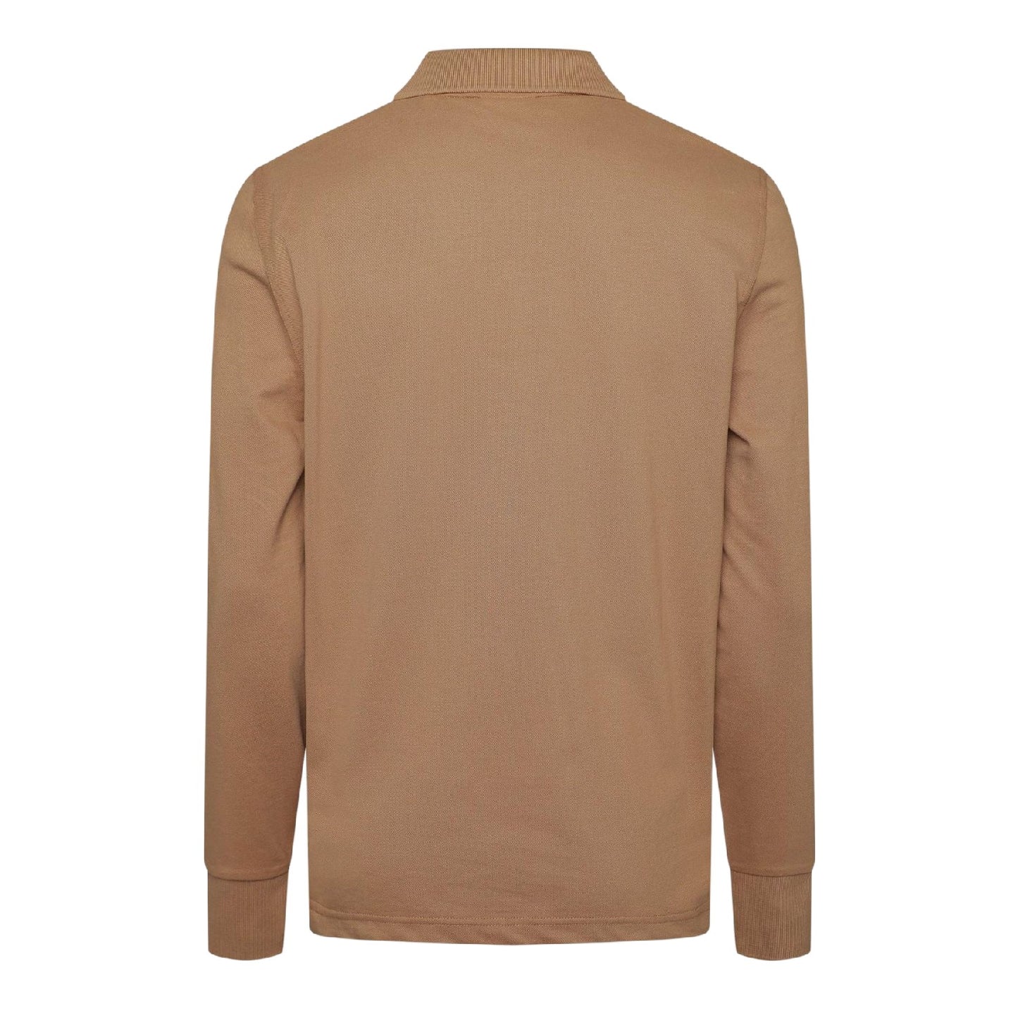 Caramel Brown - Back - Gant Mens Embroidered Logo Long-Sleeved Polo Shirt