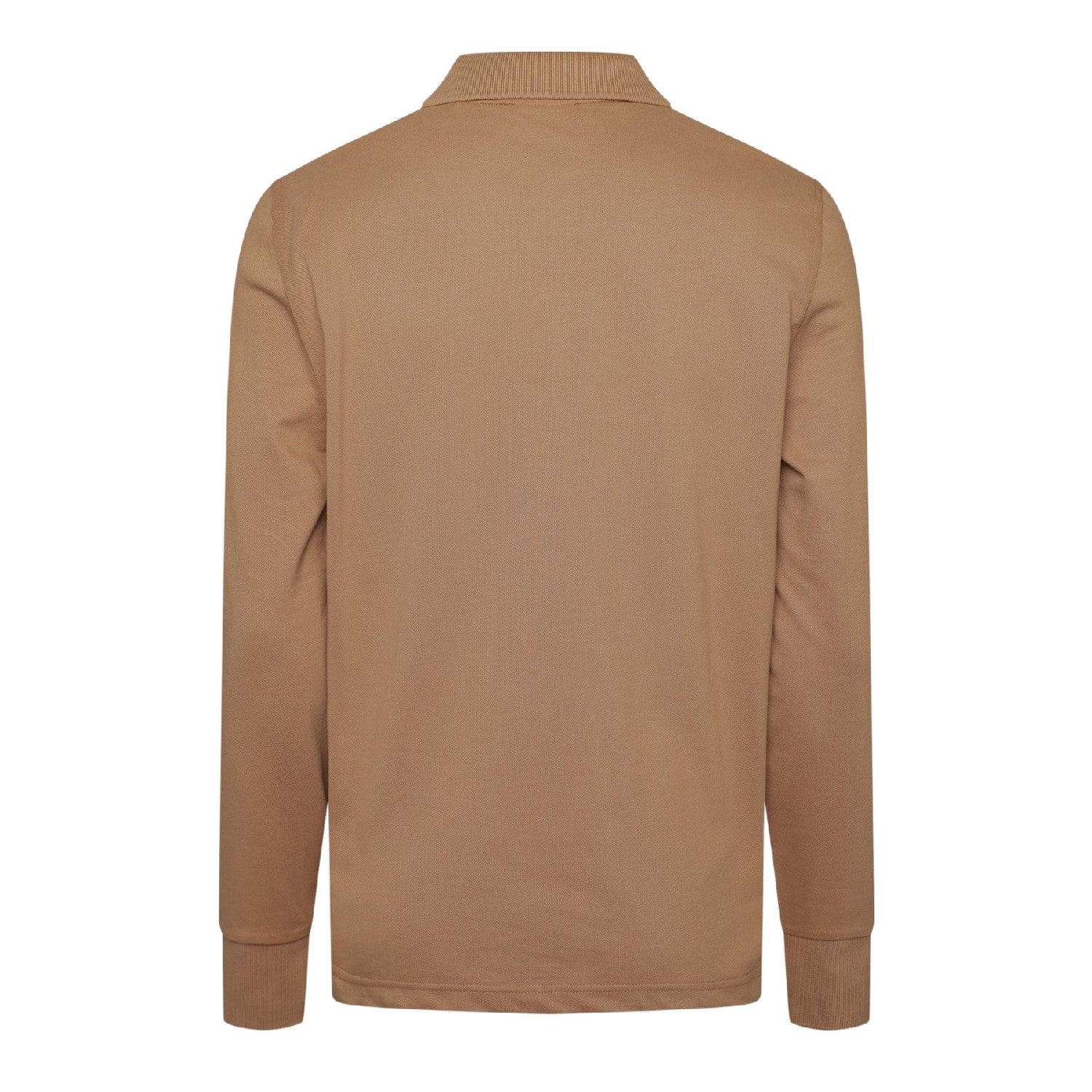 Caramel Brown - Back - Gant Mens Embroidered Logo Long-Sleeved Polo Shirt