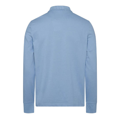 Clear Sky - Back - Gant Mens Embroidered Logo Long-Sleeved Polo Shirt