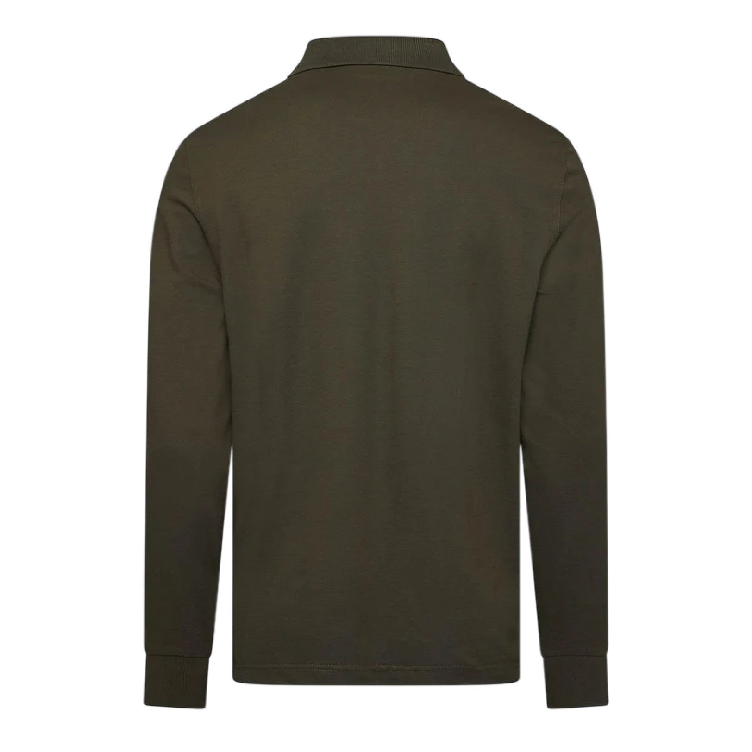 Juniper Green - Back - Gant Mens Embroidered Logo Long-Sleeved Polo Shirt