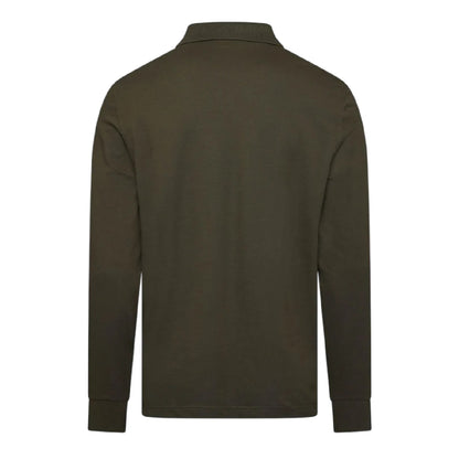 Juniper Green - Back - Gant Mens Embroidered Logo Long-Sleeved Polo Shirt