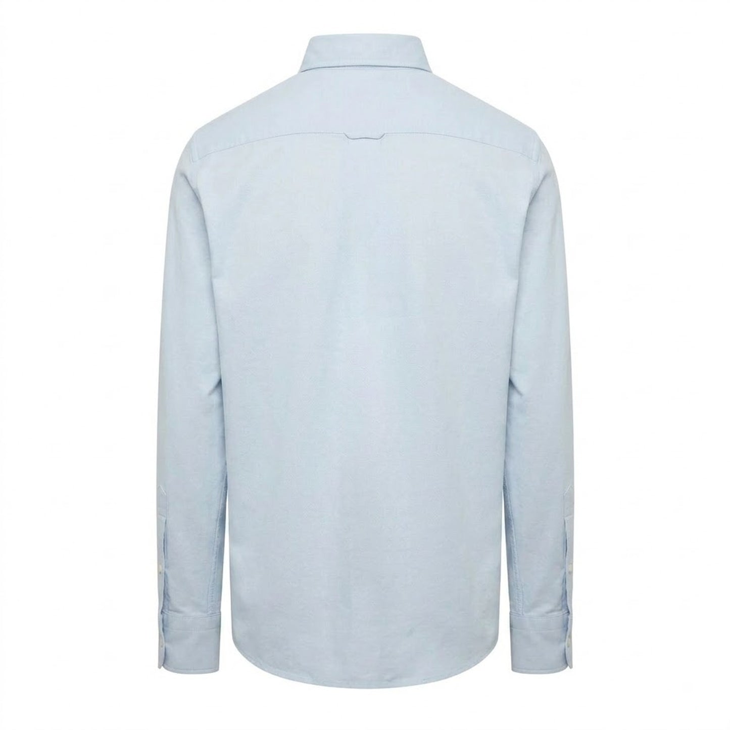 Blue - Back - Gant Mens Pique Regular Long-Sleeved Shirt