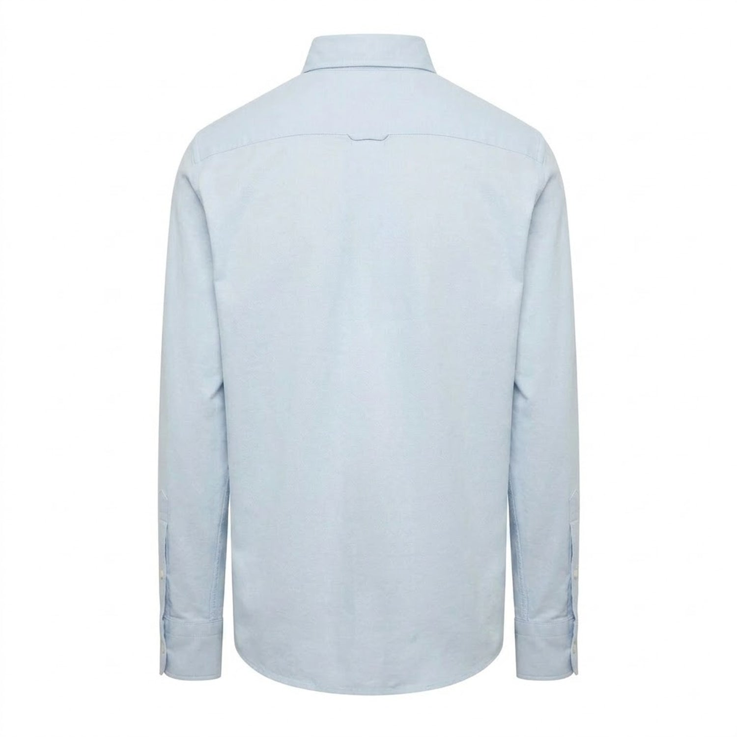 Blue - Back - Gant Mens Pique Regular Long-Sleeved Shirt
