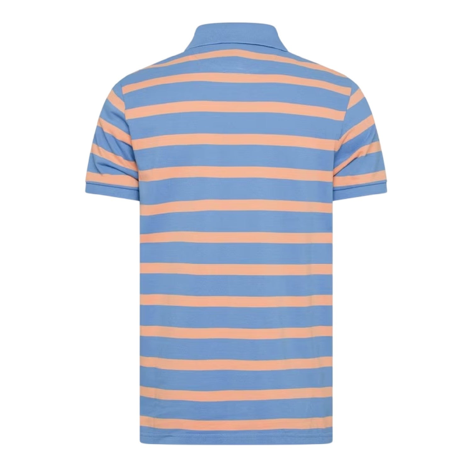 Blue-Soft Orange - Back - Gant Mens Striped Regular Polo Shirt