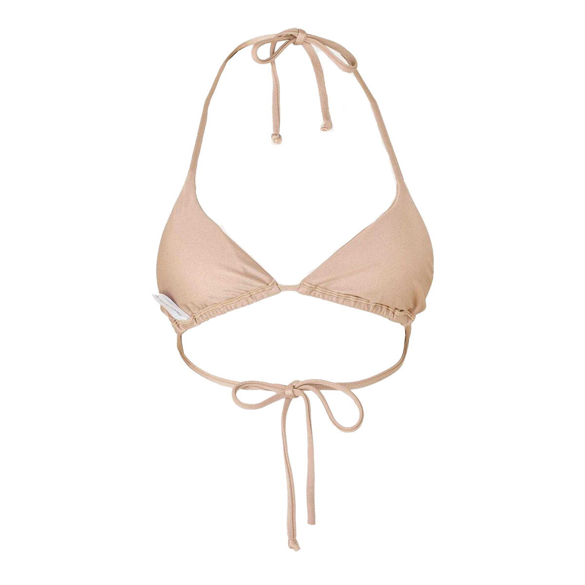 Beige - Back - Grace Womens-Ladies Triangle Bikini Top