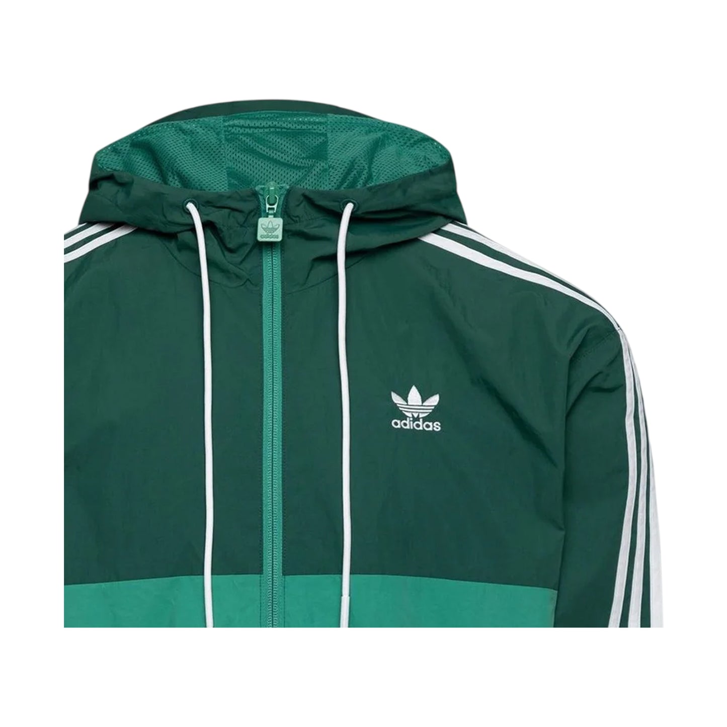 Green - Side - Adidas Mens Originals Terrace Woven Hooded Jacket