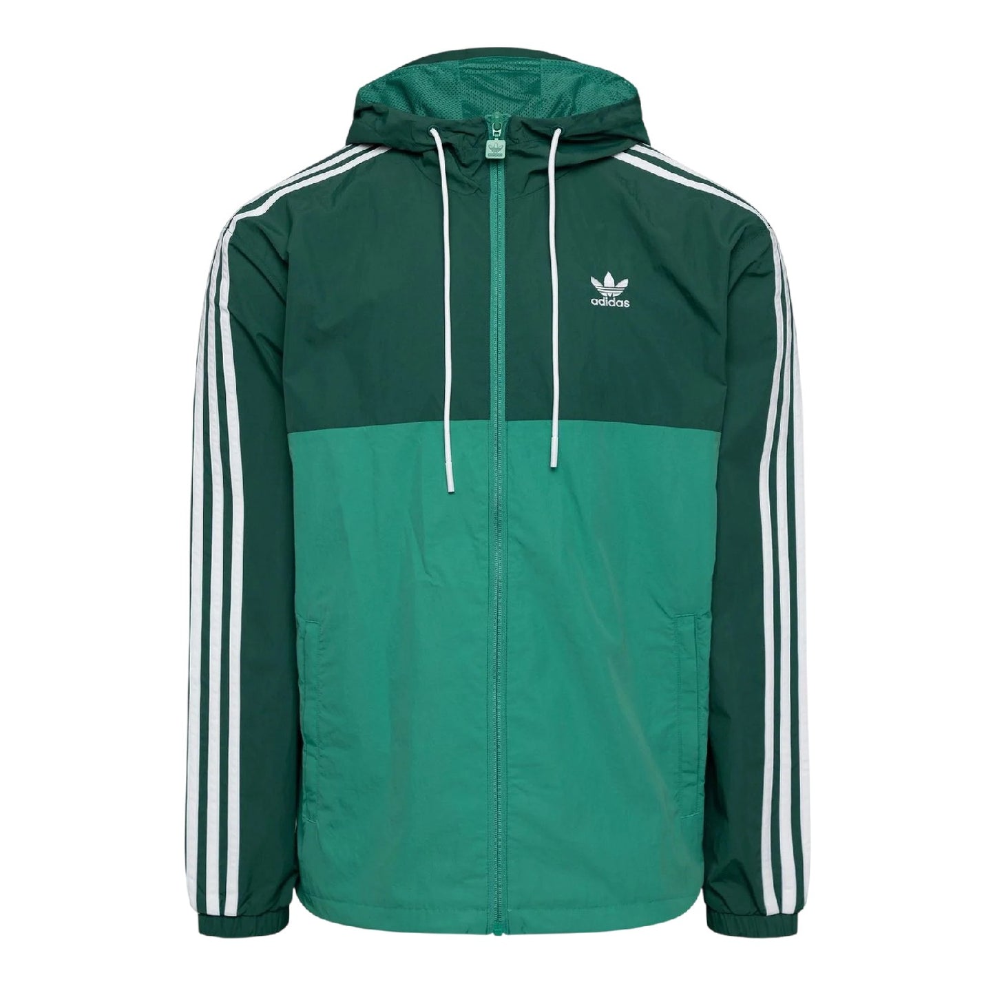 Green - Front - Adidas Mens Originals Terrace Woven Hooded Jacket
