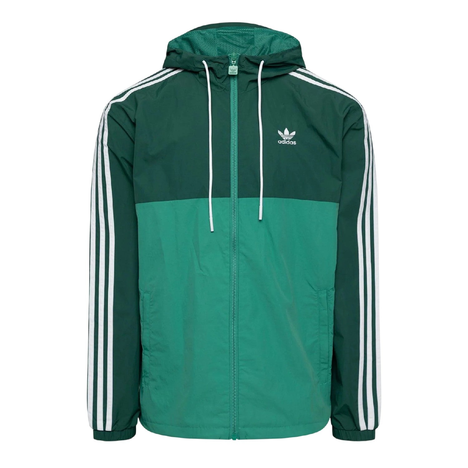 Green - Front - Adidas Mens Originals Terrace Woven Hooded Jacket
