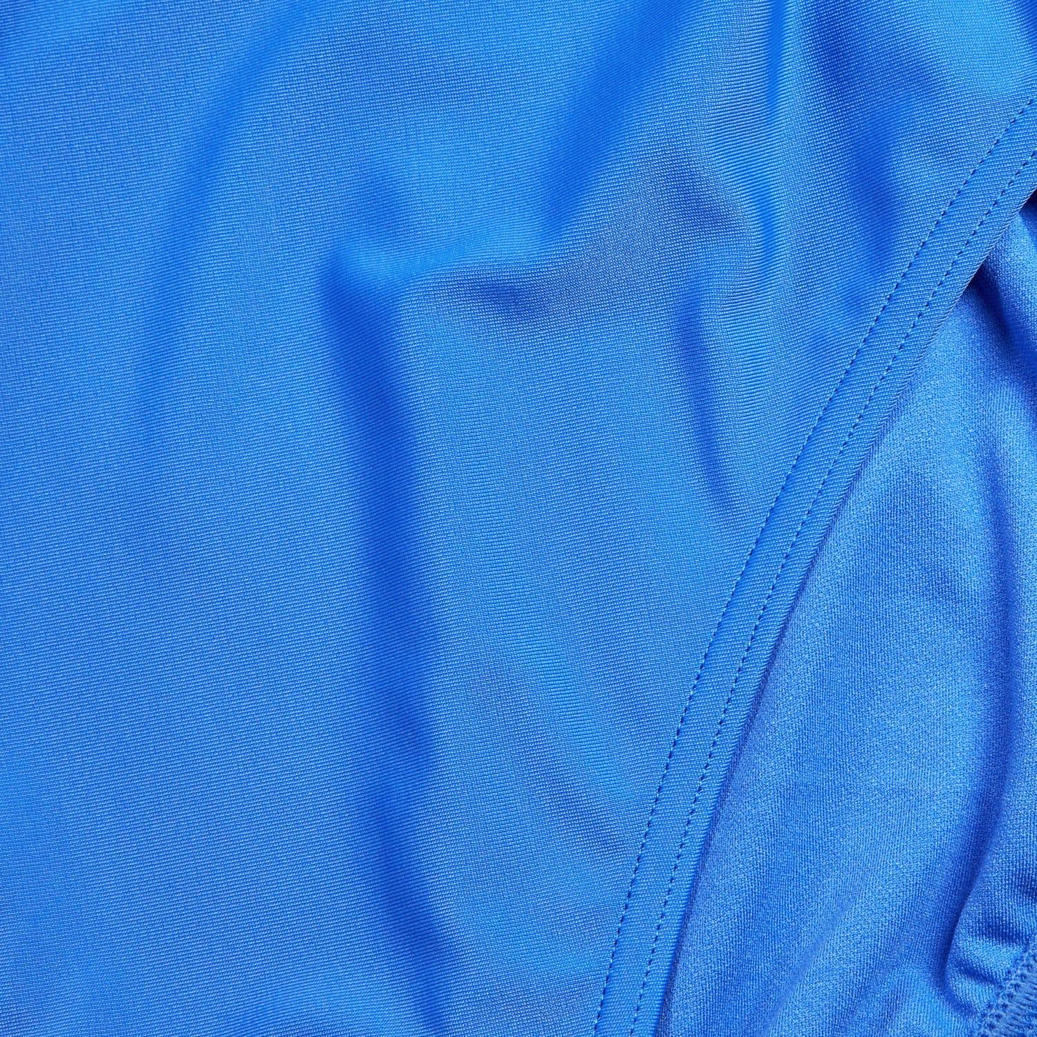 Blue - Side - Speedo Womens-Ladies Logo U-Back One Piece Swimsuit