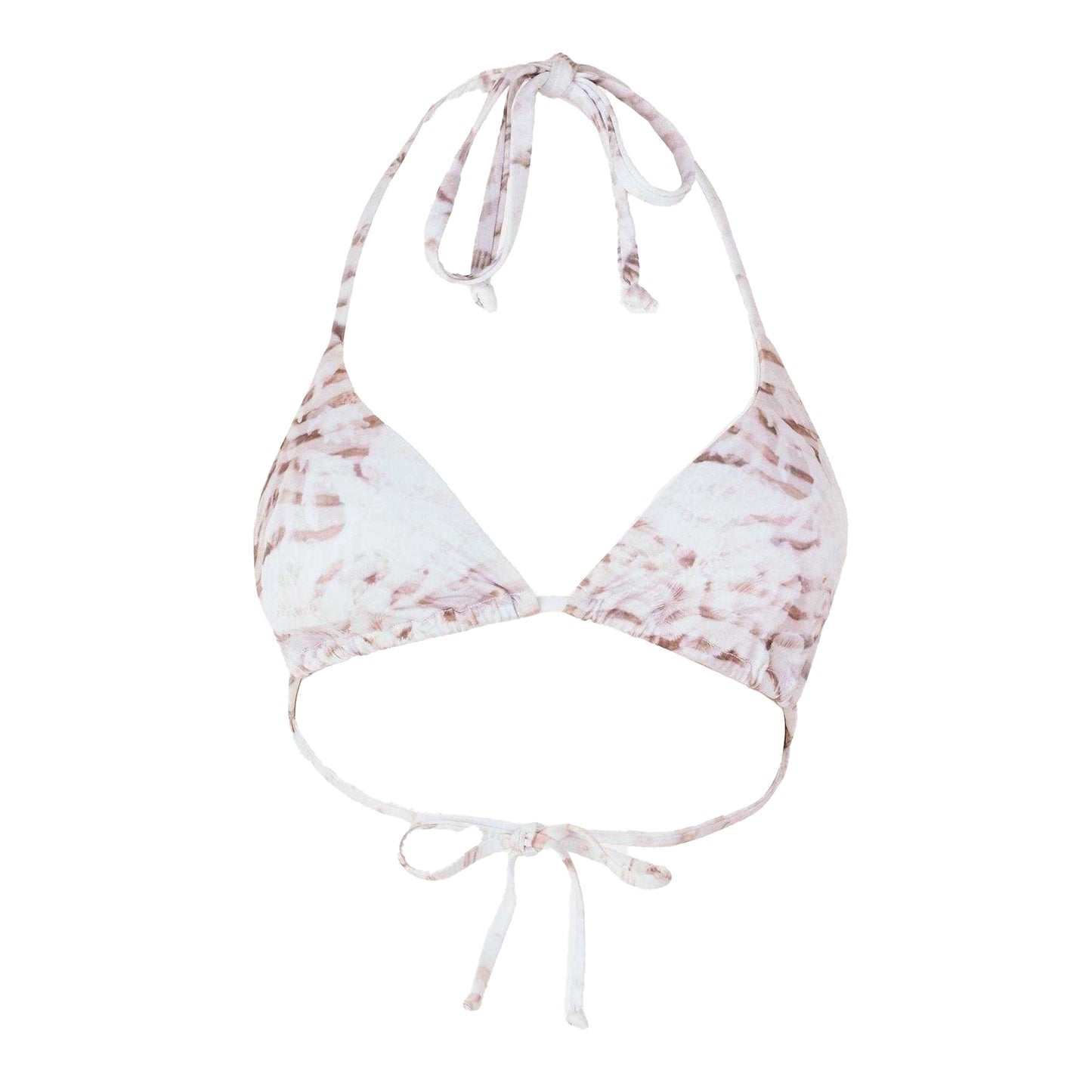 Beige - Front - Grace Womens-Ladies Triangle Adjustable Bikini Top