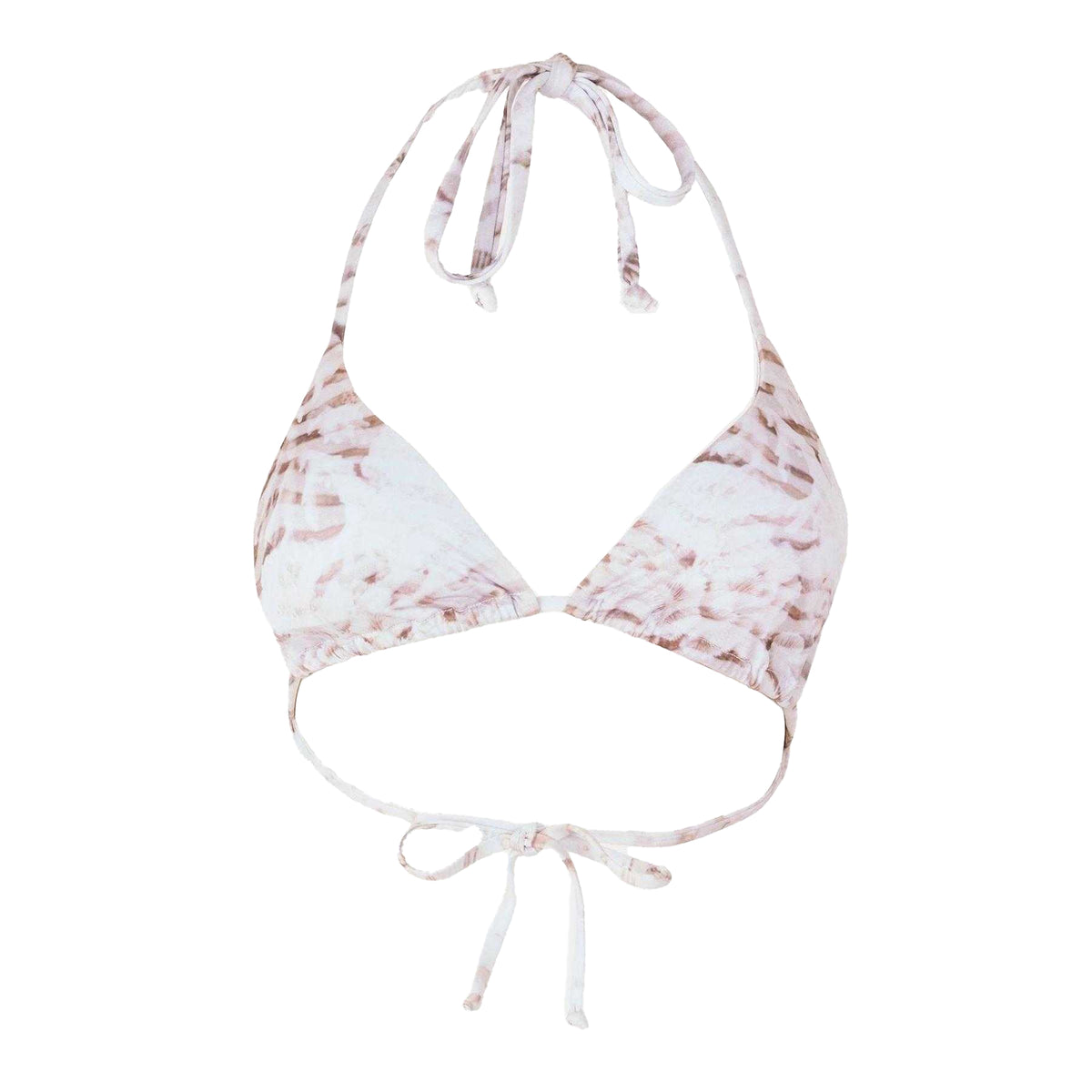 Beige - Front - Grace Womens-Ladies Triangle Adjustable Bikini Top