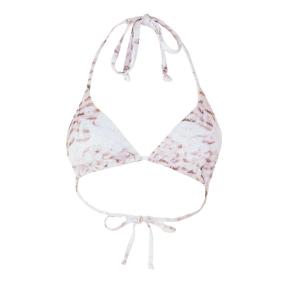 Beige - Front - Grace Womens-Ladies Triangle Adjustable Bikini Top