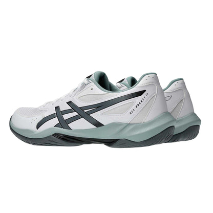 White-Steel - Back - Asics Mens Rocket 12 Indoor Court Trainers