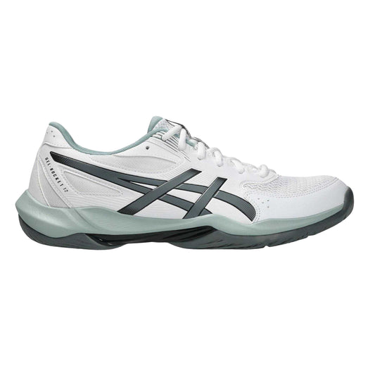 White-Steel - Front - Asics Mens Rocket 12 Indoor Court Trainers