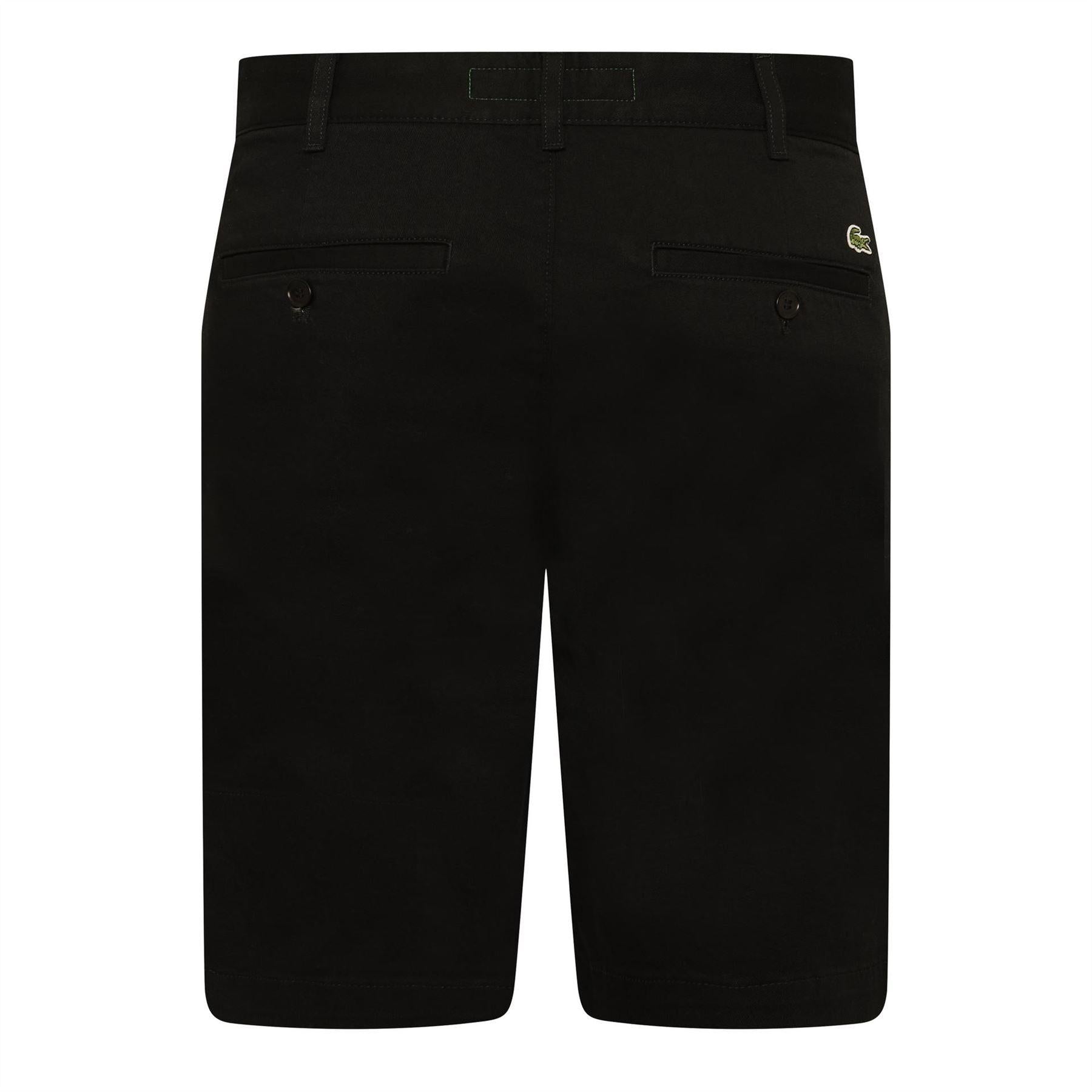 Black - Back - Lacoste Mens Chino Shorts