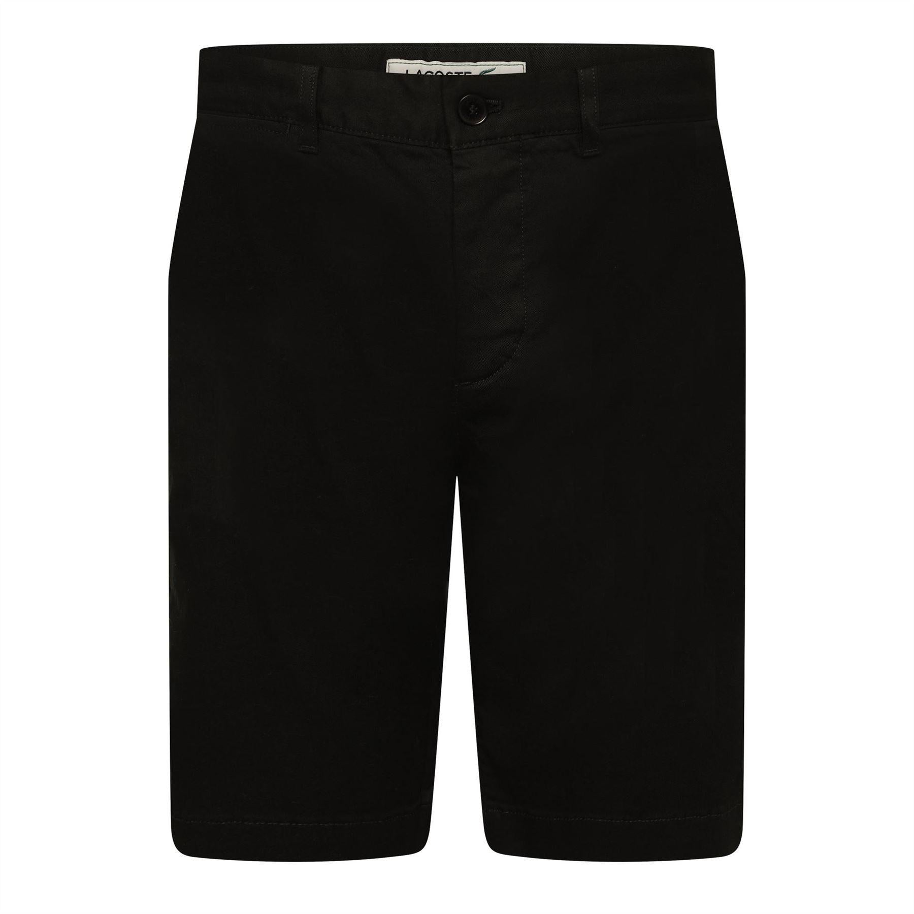 Black - Front - Lacoste Mens Chino Shorts
