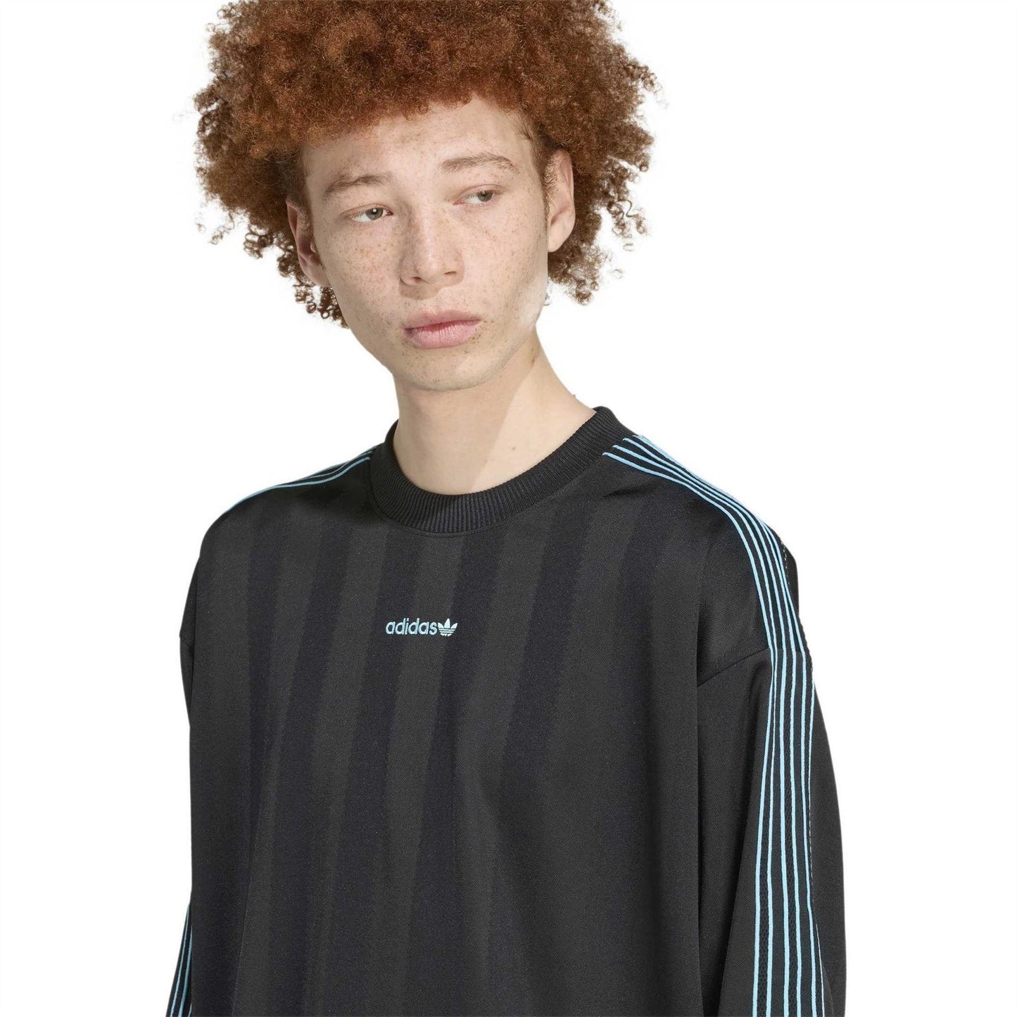 Black - Side - Adidas Mens 3 Stripes Logo Regular Jacket