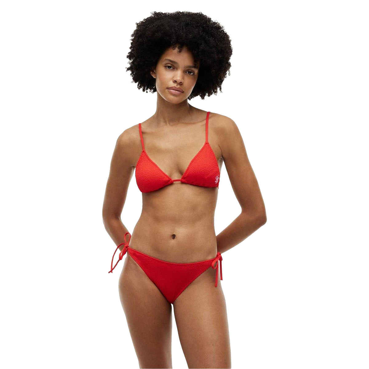 Fire Red - Lifestyle - Tommy Hilfiger Womens-Ladies Triangle Bikini Top