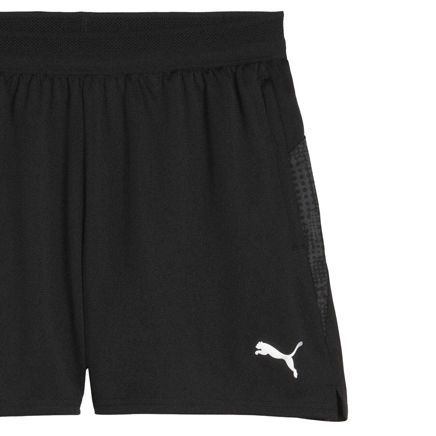 Black-Silver - Side - Puma Womens-Ladies Teamcup Football Shorts