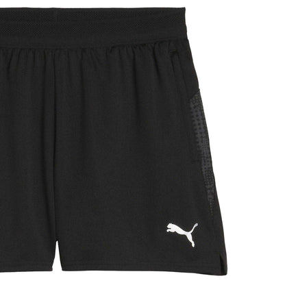 Black-Silver - Side - Puma Womens-Ladies Teamcup Football Shorts