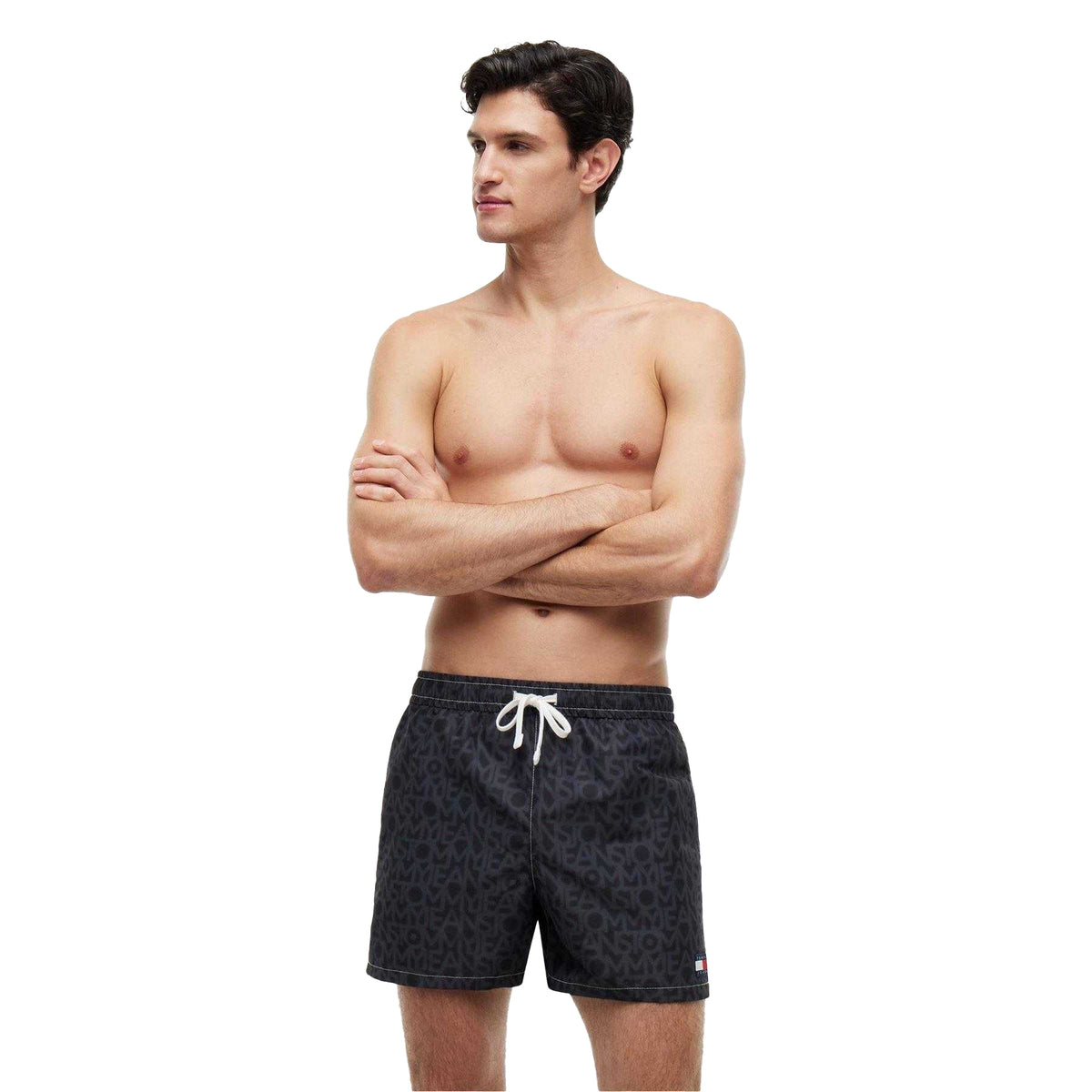 Black - Lifestyle - Tommy Hilfiger Mens Printed Swim Shorts