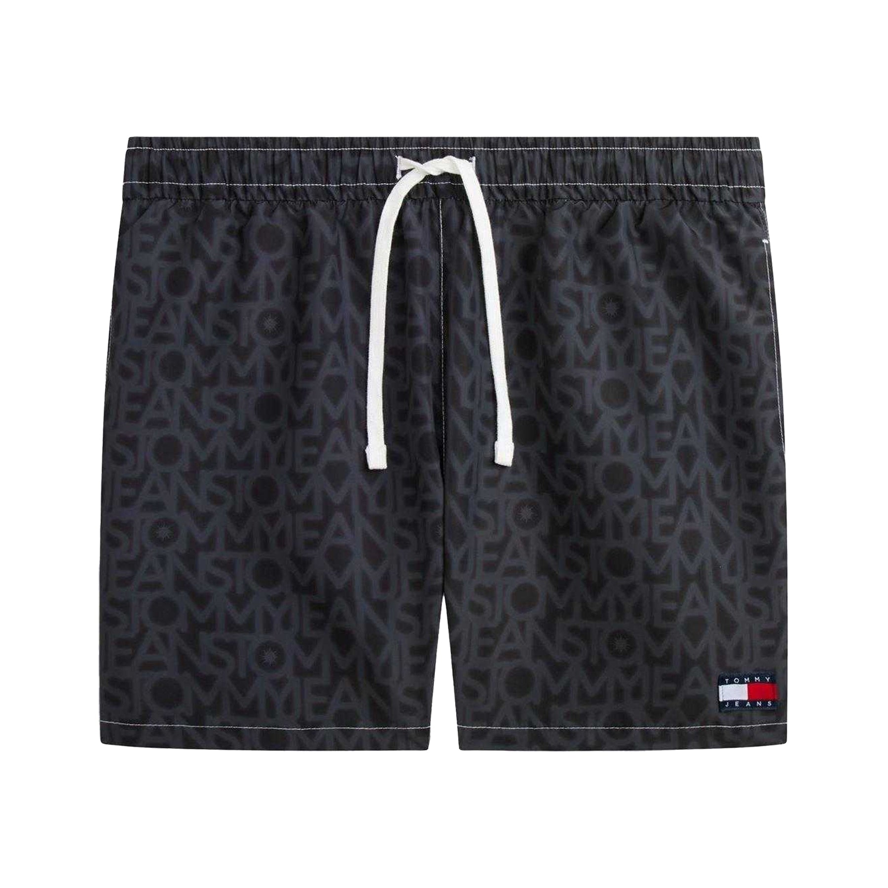 Black - Front - Tommy Hilfiger Mens Printed Swim Shorts