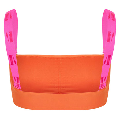 Pink-Chili Pepper - Back - Puma Womens-Ladies Bandeau Bikini Top
