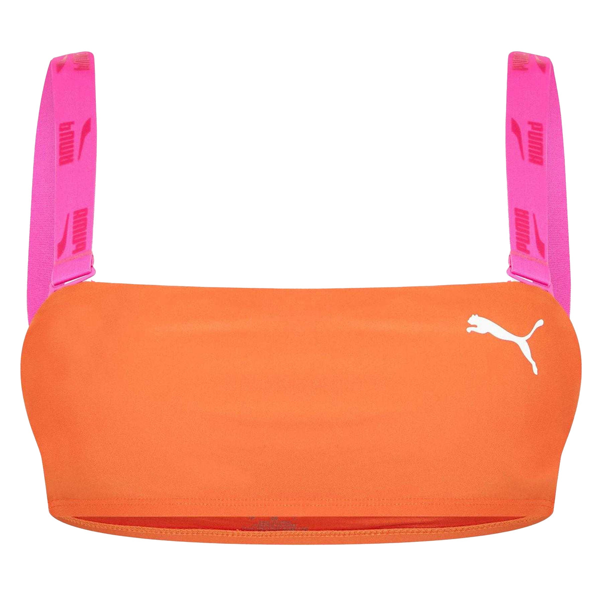 Pink-Chili Pepper - Front - Puma Womens-Ladies Bandeau Bikini Top