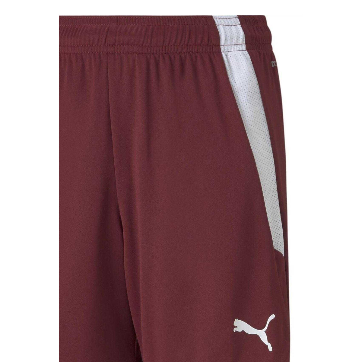 Cordovan Red-White - Side - Puma Childrens-Kids Team Liga Football Shorts