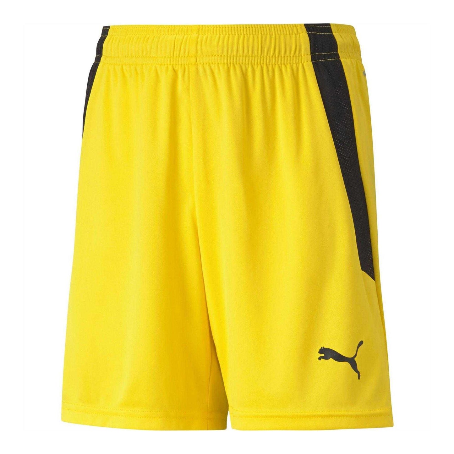 Cyber Yellow-Black - Front - Puma Childrens-Kids Team Liga Football Shorts