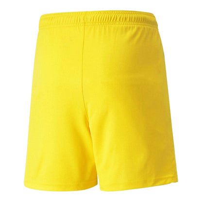 Cyber Yellow-Black - Back - Puma Childrens-Kids Team Liga Football Shorts