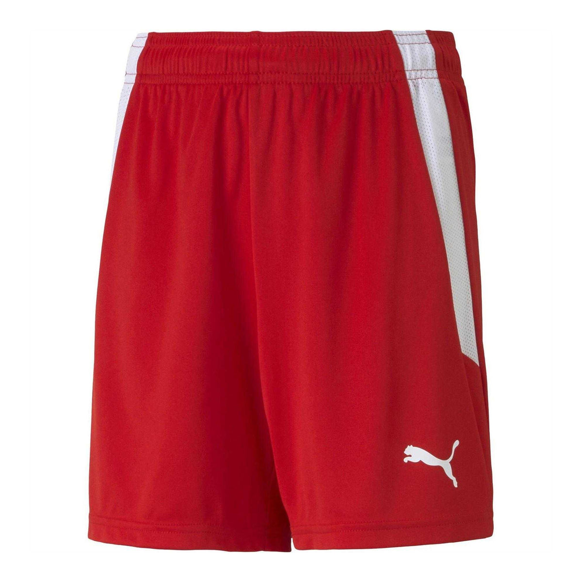 Red-White - Front - Puma Childrens-Kids Team Liga Football Shorts