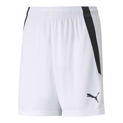 White-Black - Front - Puma Childrens-Kids Team Liga Football Shorts